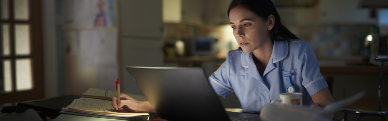 medical student working night shift