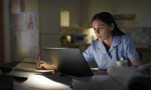 medical student working night shift